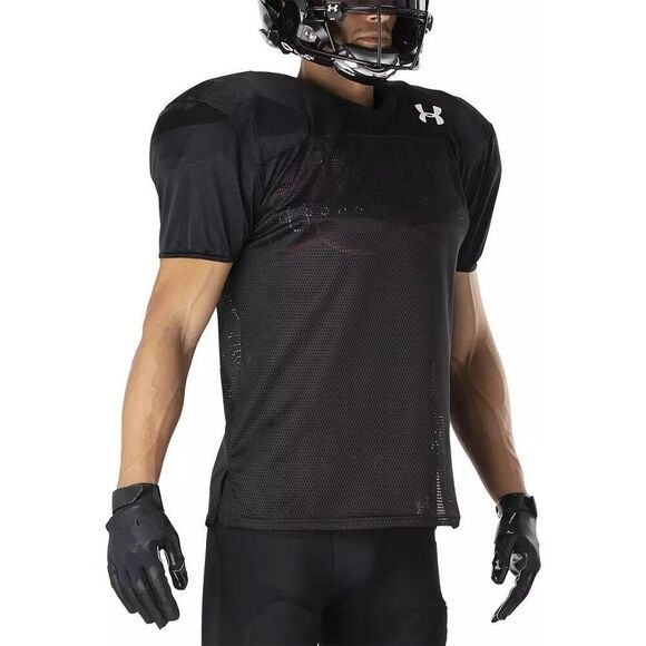 Under Armour Youth Black Football Practice Jersey Size Small HeatGear Loose Fit - Picture 1 of 12